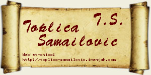 Toplica Samailović vizit kartica